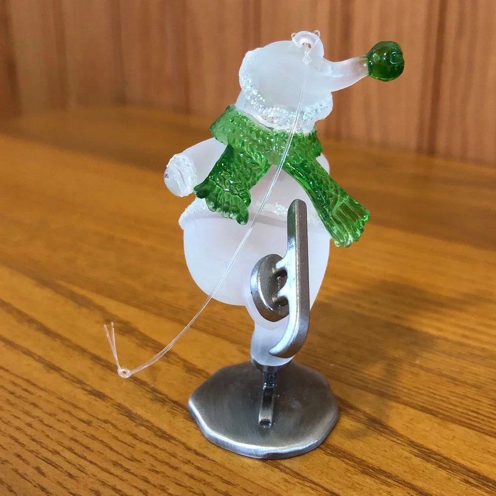 Personalized Ice Skating Snowman Ornament